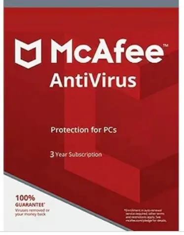 McAfee AntiVirus PC 1 Device 3 Years McAfee Key GLOBAL