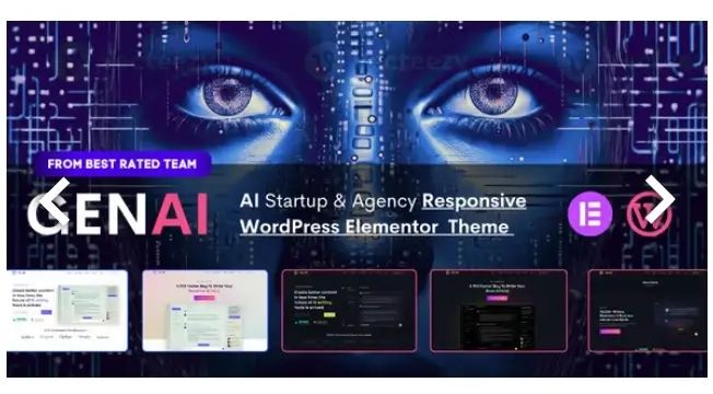 Gen AI - AI Agency & Technology Startup Elementor WordPress Theme