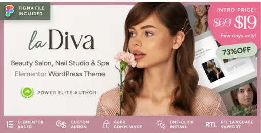 La Diva - Beauty Salon & Spa WordPress Theme